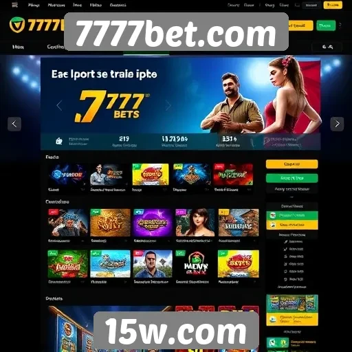 Interface e usabilidade do site 7777bet.com